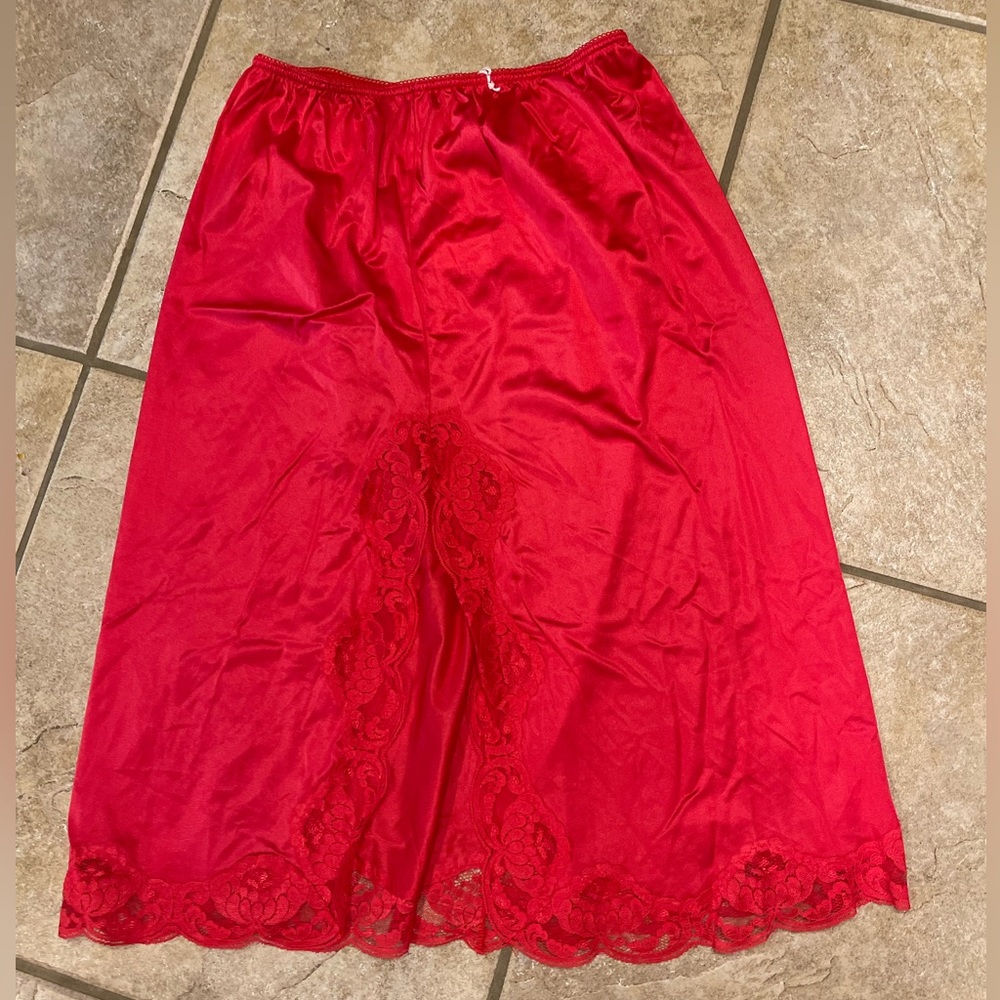 Impulse Red Lace Slip Skirt